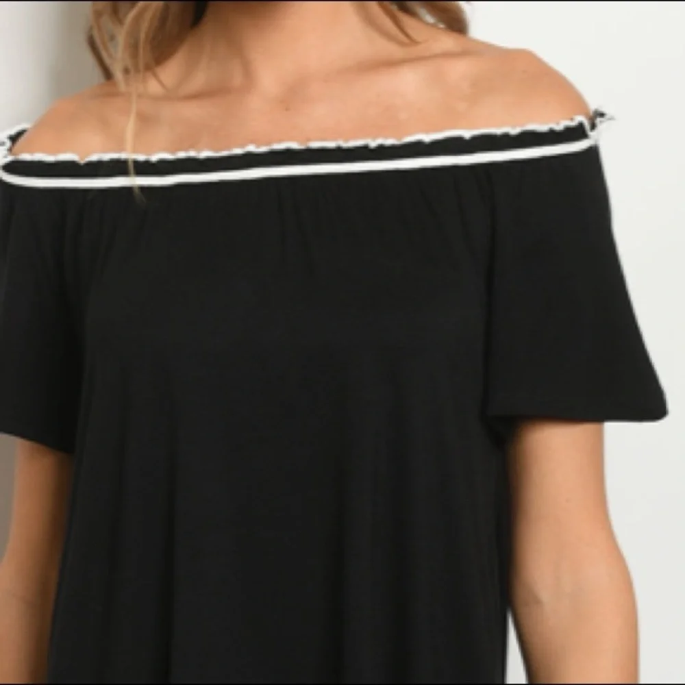 Black Off The Shoulder Top - Picture 11 of 11